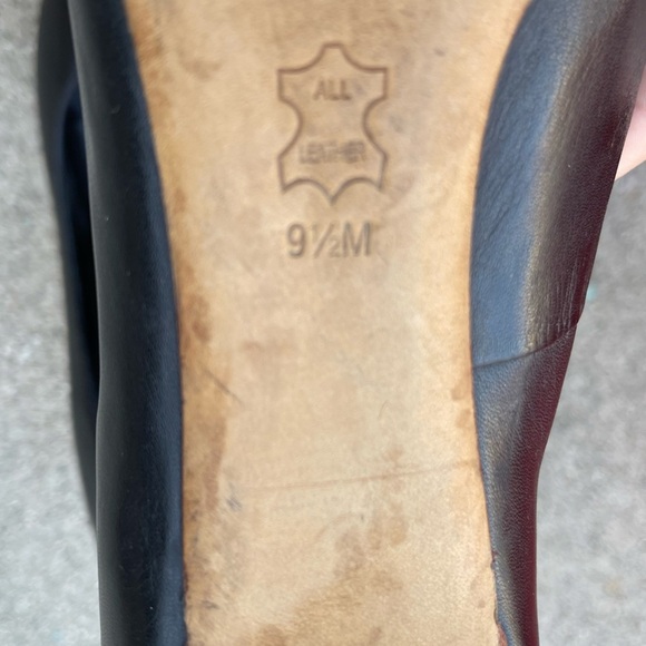 Tory Burch Black Leather and Wood Grain High Heel Shoes  US 9.5 dinner career - Picture 6 of 10